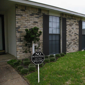 Easy-install AOOCY No Soliciting Sign ready for quick setup