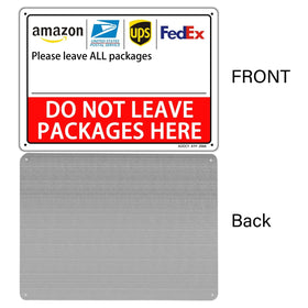 AOOCY Do Not Leave Packages Here sign pre-drilled holes enables quick installation