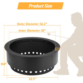 Aoodor smokeless design promotes cleaner burns for outdoor evenings.