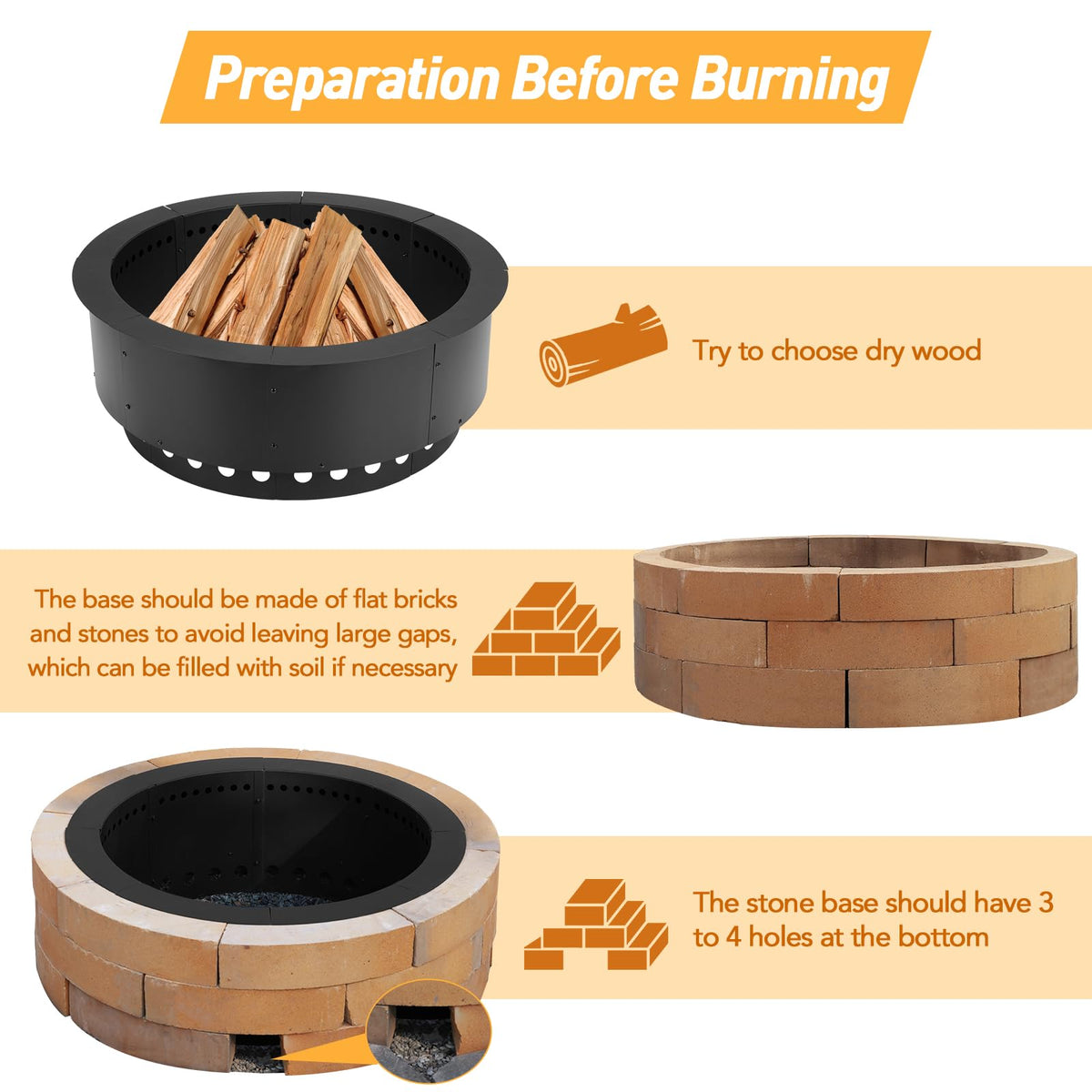 Aoodor setup on sand or stones stabilizes the ring outdoors.