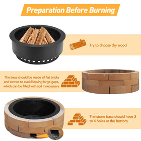 Aoodor setup on sand or stones stabilizes the ring outdoors.
