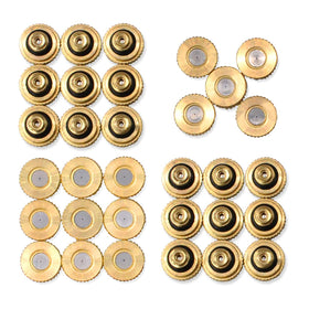 Aootech brass misting nozzle in outdoor cooling setup delivering refreshing mist.