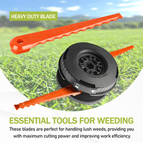 AOQIVIS AC053N1FB 10-pack blades for extended lawn care sessions.
