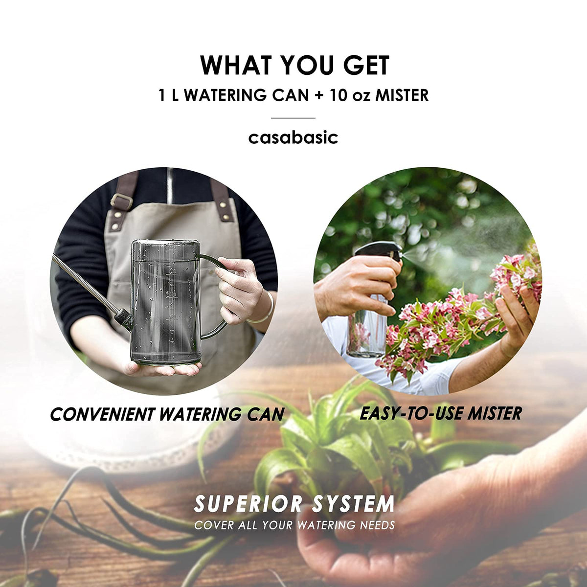 AORAKI watering can easy-fill top opening for quick refills