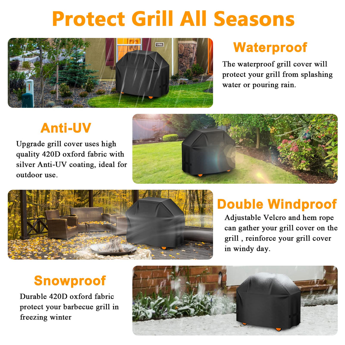 Aoretic 52-inch UV protection maintains color and condition.