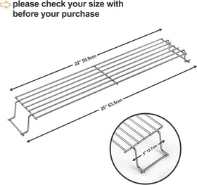 AOREWTGGH 7641 warming rack with precise dimensions for a perfect fit