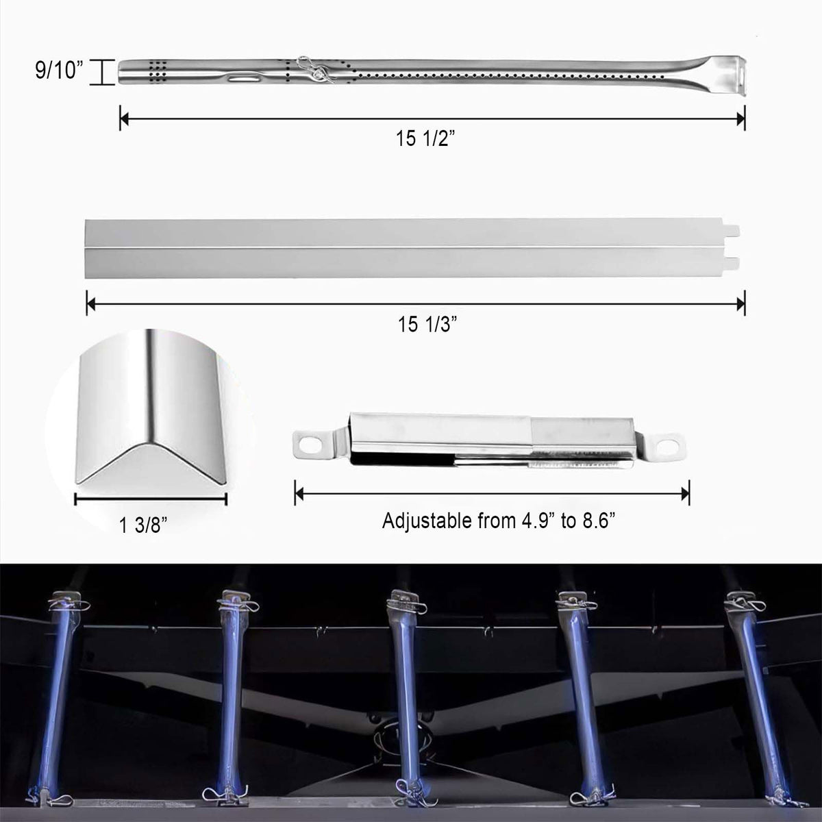 AOREWTGGH burner brace for Char-Broil 4-Burner boosts support.