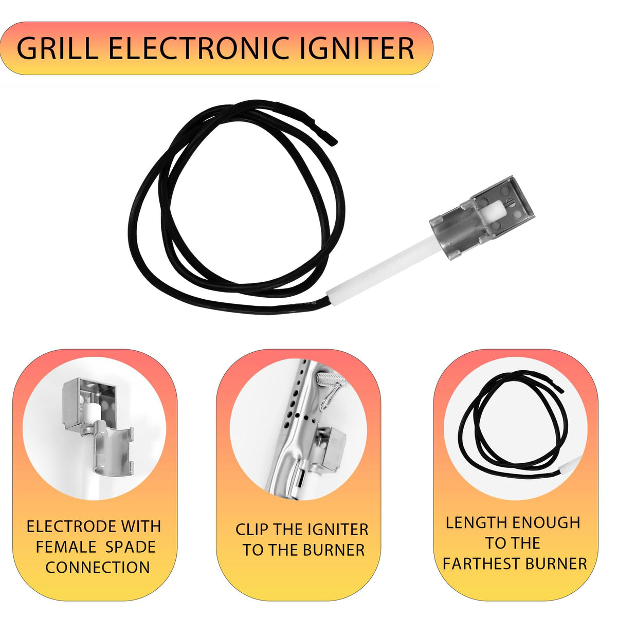 AOREWTGGH infrared 2-Burner parts set supports consistent searing.