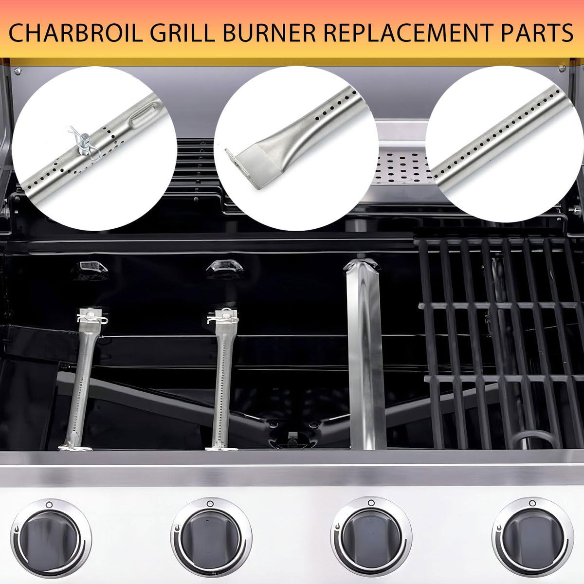 AOREWTGGH crossover tube for Char-Broil grills supports even cooking.