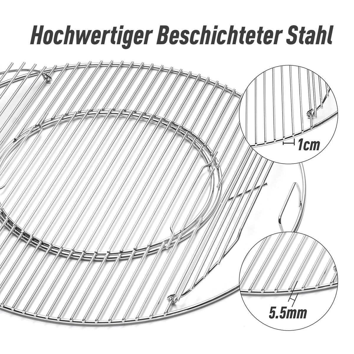 AOREWTGGH hinged Gourmet BBQ System grate enabling versatile cooking options