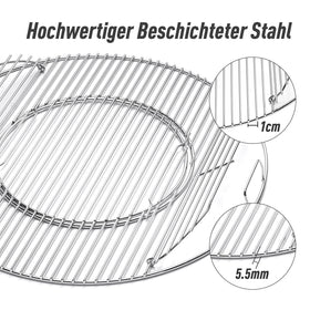 AOREWTGGH hinged Gourmet BBQ System grate enabling versatile cooking options