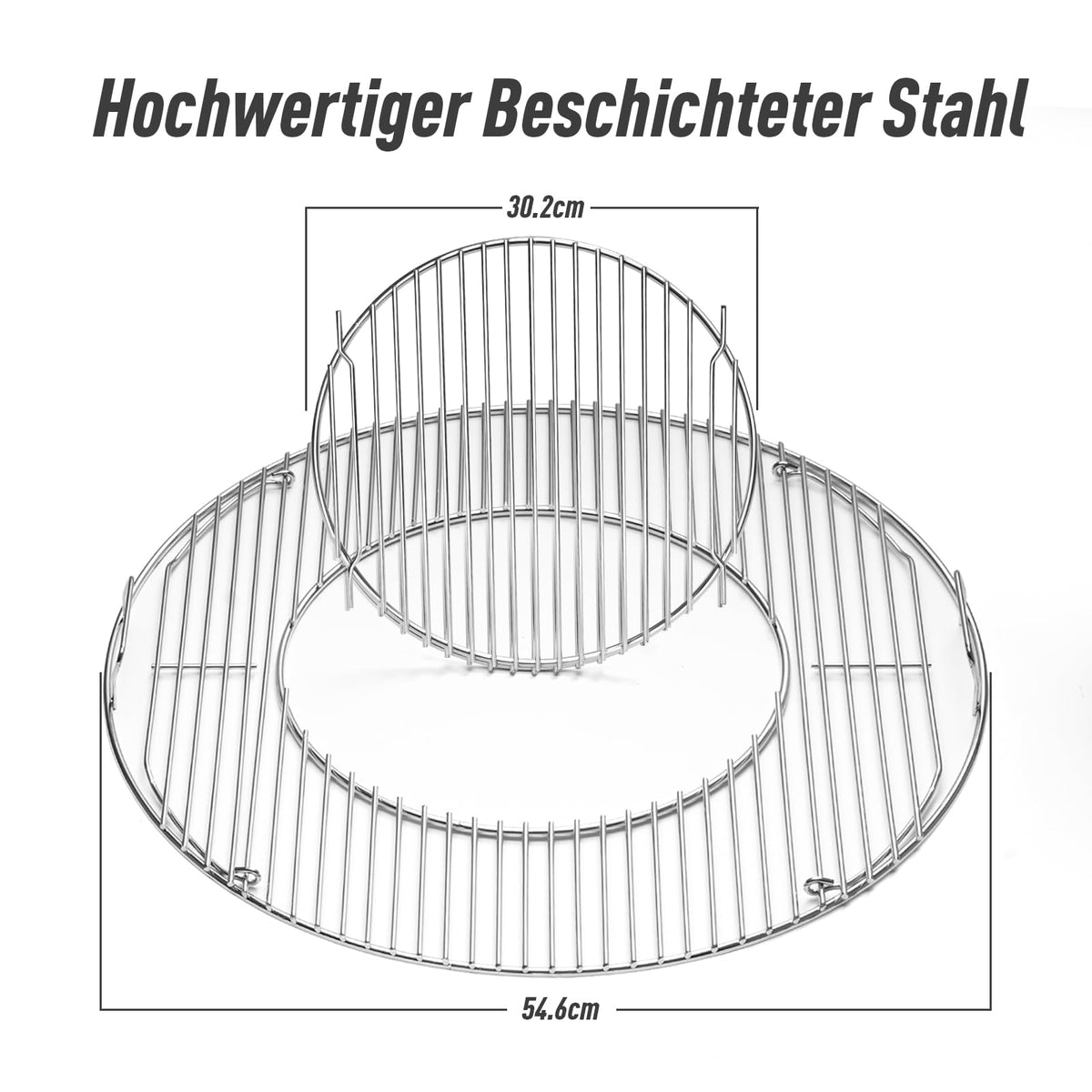 AOREWTGGH Weber kettle grill grate upgraded for even heat and more cooking space
