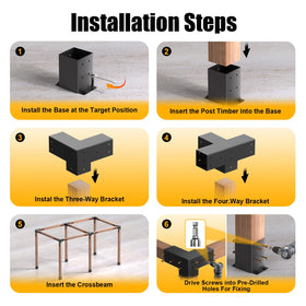 AOSTD galvanized, powder-coated brackets resist rust for long outdoor life.