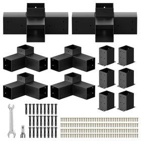 AOSTD pergola bracket kit for 4x4 posts creates a sturdy outdoor frame.