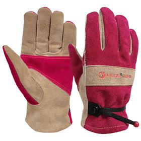AOUCHI leather gardening gloves for women with full-glove design for garden protection