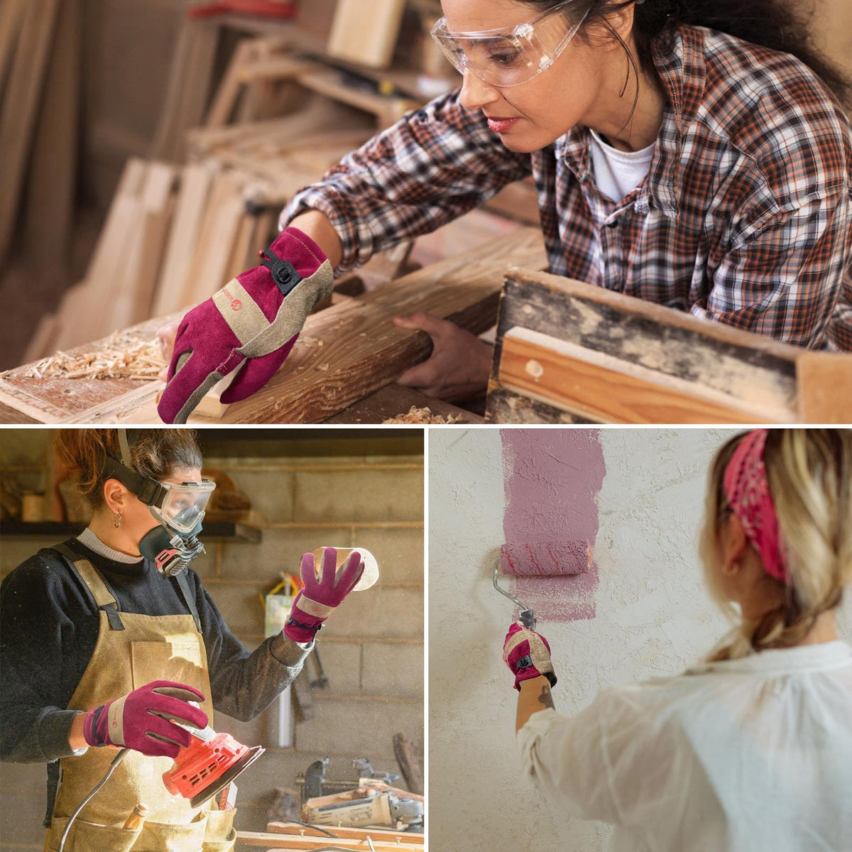 AOUCHI universal worksite gloves adapt to welding, carpentry, and farming tasks