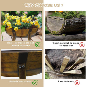 Aoutrow two-pack planters provide stability with four legs.