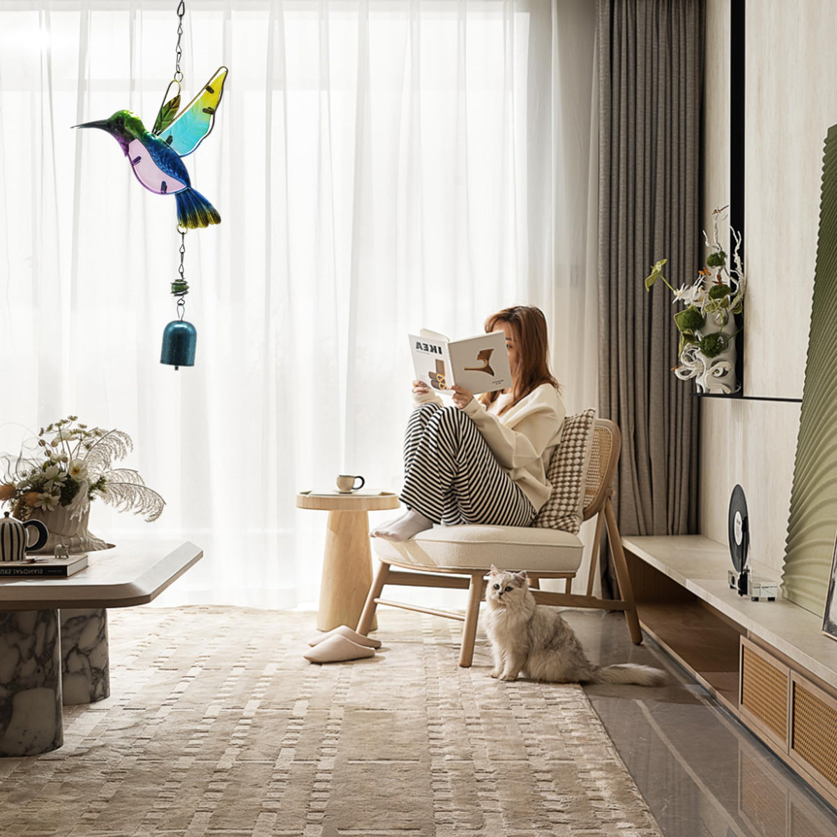 Aovdy indoor outdoor decor wind chime suitable for living rooms or patios.