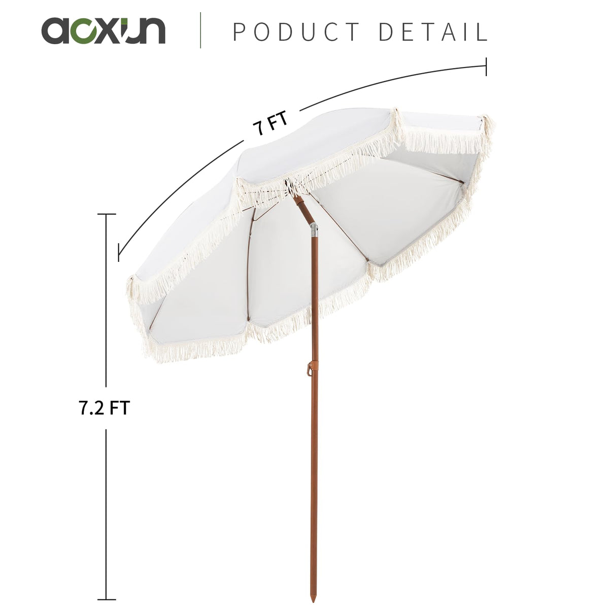 Aoxun 7ft umbrella with carry bag for simple transport and storage