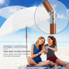 Aoxun 7ft UV 50+ fabric blocks strong sun for daytime lounging