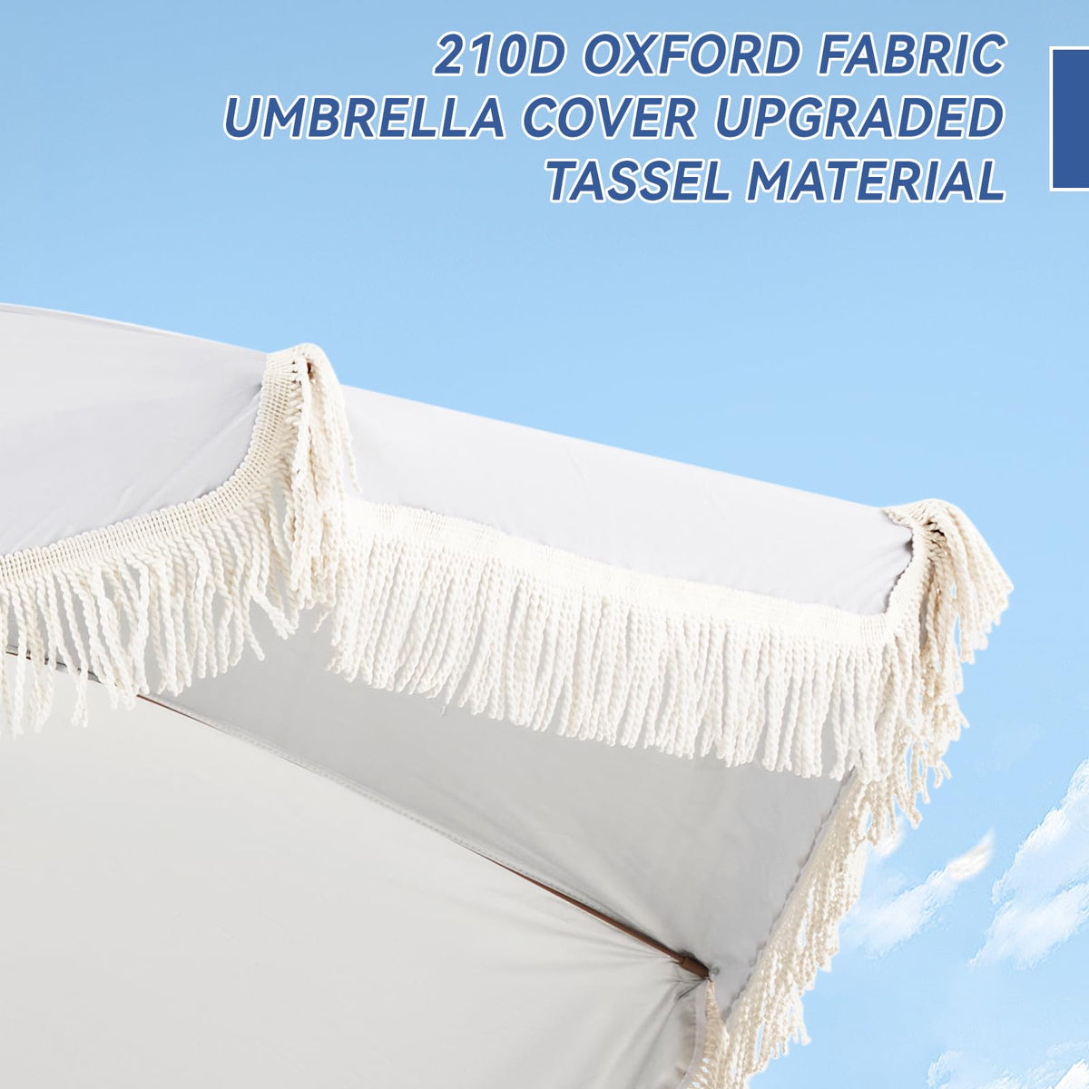 Aoxun 7ft umbrella fabric is waterproof and fade-resistant for all-weather use