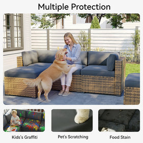 Aoxun cushion covers non-slip bottom keeps cushions in place