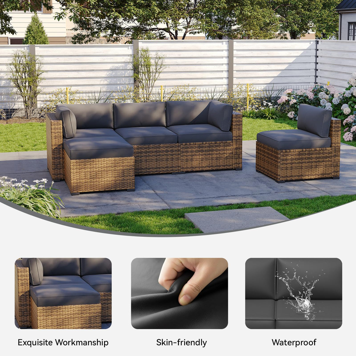 Aoxun cushion covers UV-resistant finish protects color fade
