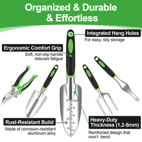 AOZUO soft rubber grip handles reduce hand fatigue.