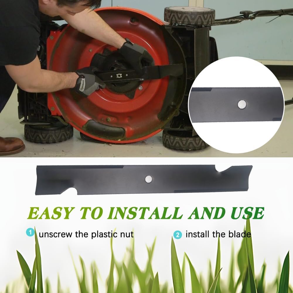 Apeixoto 038-0005-00 blade in use on mower yields even cuts