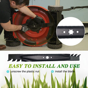 Apeixoto fitment chart for 46-inch decks showing compatible mowers.