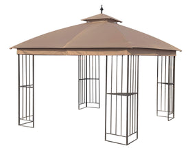 APEX GARDEN canopy top full view provides shade for Garden Treasures gazebo