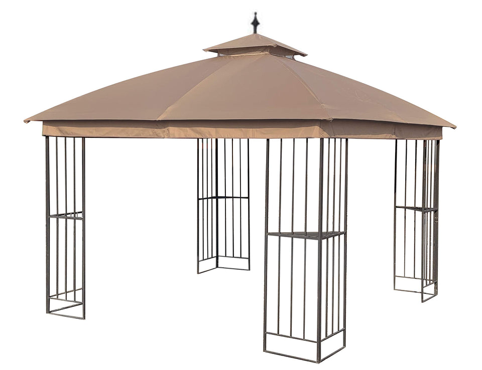 APEX GARDEN canopy top full view provides shade for Garden Treasures gazebo