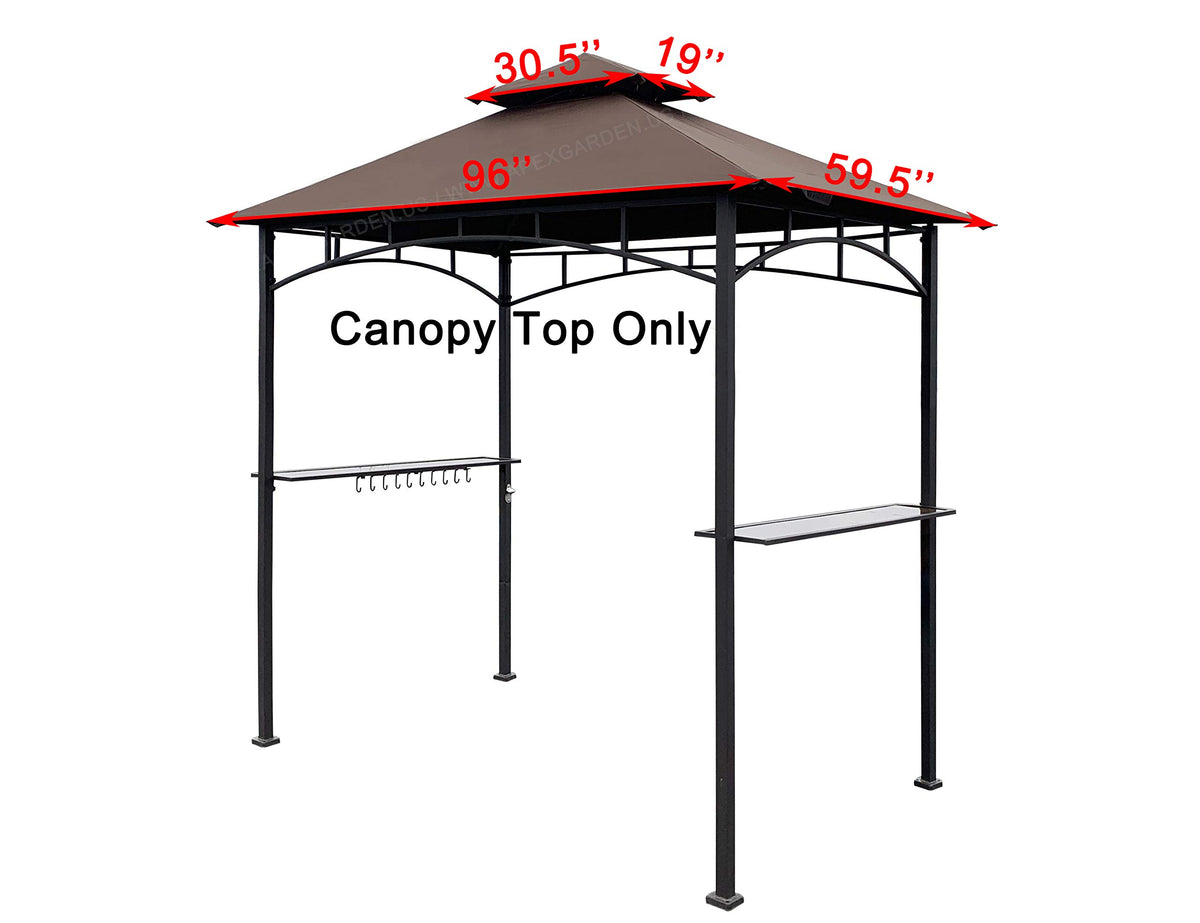 APEX GARDEN vented double-roof canopy top, showing airflow.