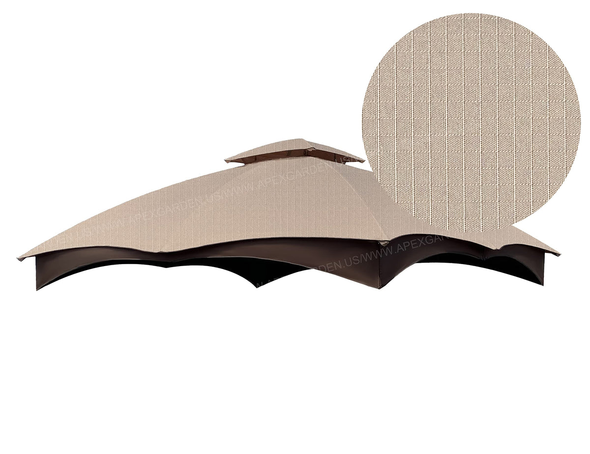 APEX GARDEN replacement canopy top in beige ripstop fabric for durable outdoor shade.