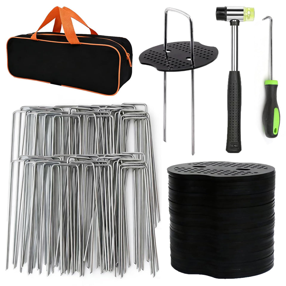 Apexzx 202Pcs garden stake kit box for easy on-site setup and transport.