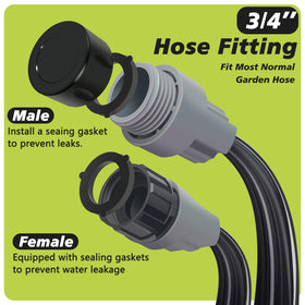 Apgooface flat soaker hose 75ft lies flat for even coverage and minimal tangling.