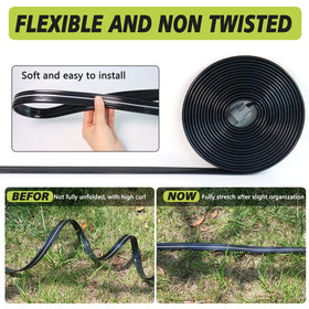 Apgooface 30 ft total irrigation hose setup for lawns and shrubs.