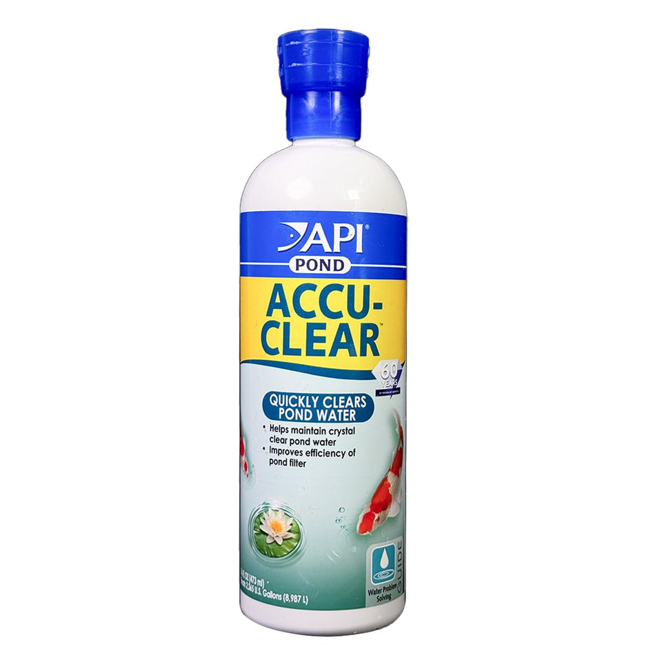 API POND ACCU-CLEAR bottle front view showing clarity boost for freshwater ponds