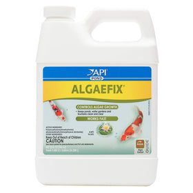 API Pond Algaefix 32oz bottle ready to treat pond algae safely.