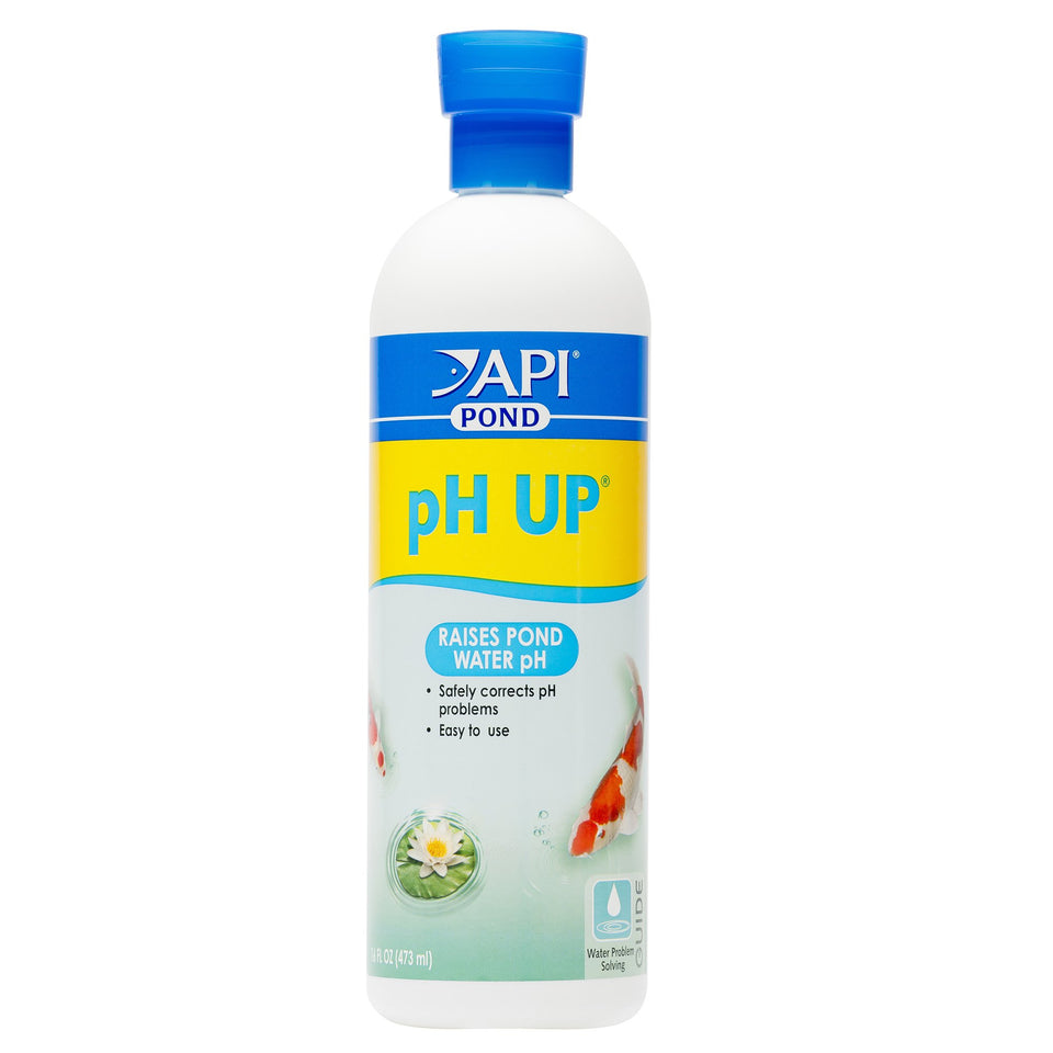 API POND pH UP bottle raises pond pH gradually for healthier fish