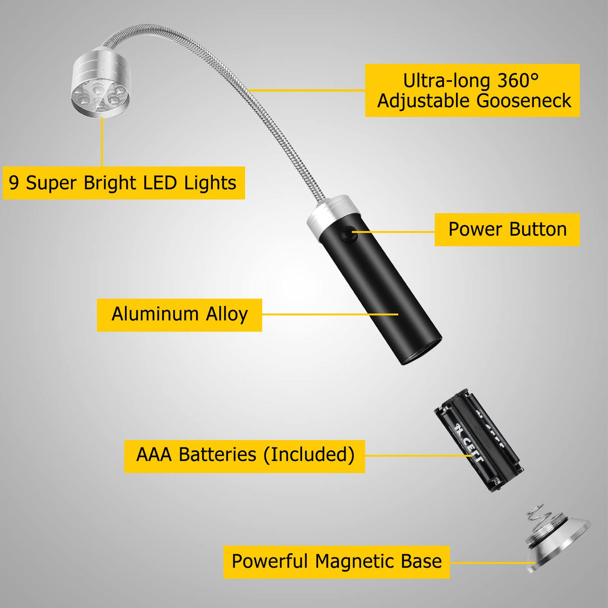 Apicey water-resistant grill light withstands weather for outdoor use.