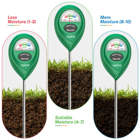 apine outdoor plant moisture meter shown in a garden environment