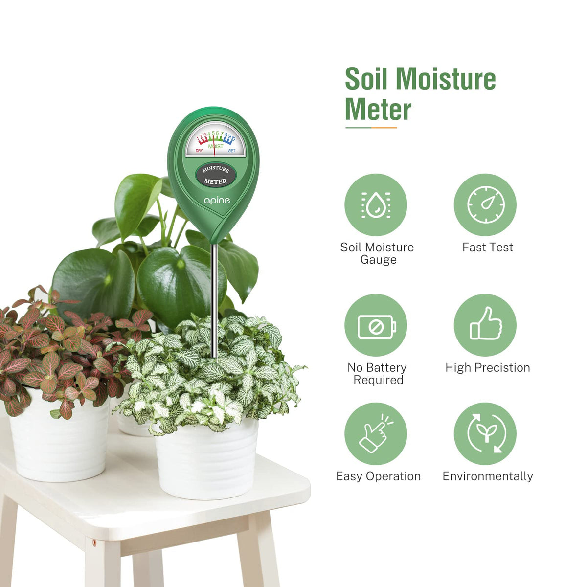 apine battery-free meter designed for reliable, maintenance-free use