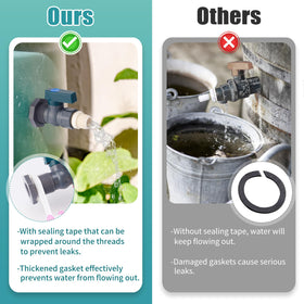 Apipi 3/4 inch faucet adapter image showing standard hose compatibility.