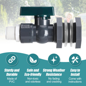 Apipi bulkhead fittings layout for secure rain barrel connections.