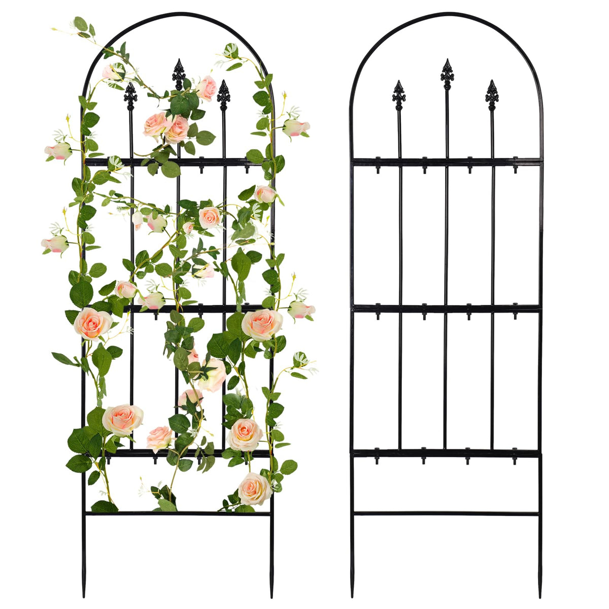 Apipi garden trellis assembly process shows quick setup and sturdy hardware.