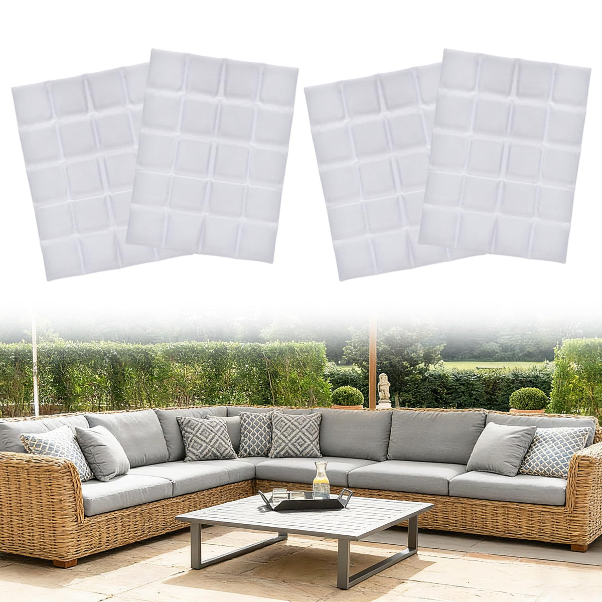 Apipi wind-resistant insert inside pillow cover for secure outdoor cushions.