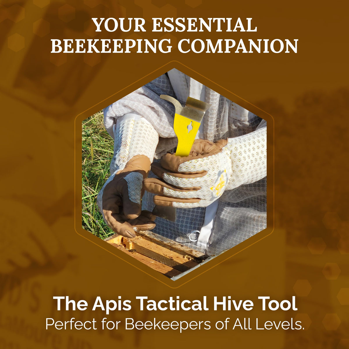 Apis Tactical Type 2 Hive Tool side view highlights textured handle for secure grip