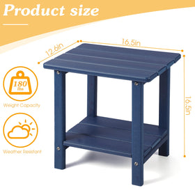 Apolimi Adirondack side table in assembly shows simple screw-together construction.