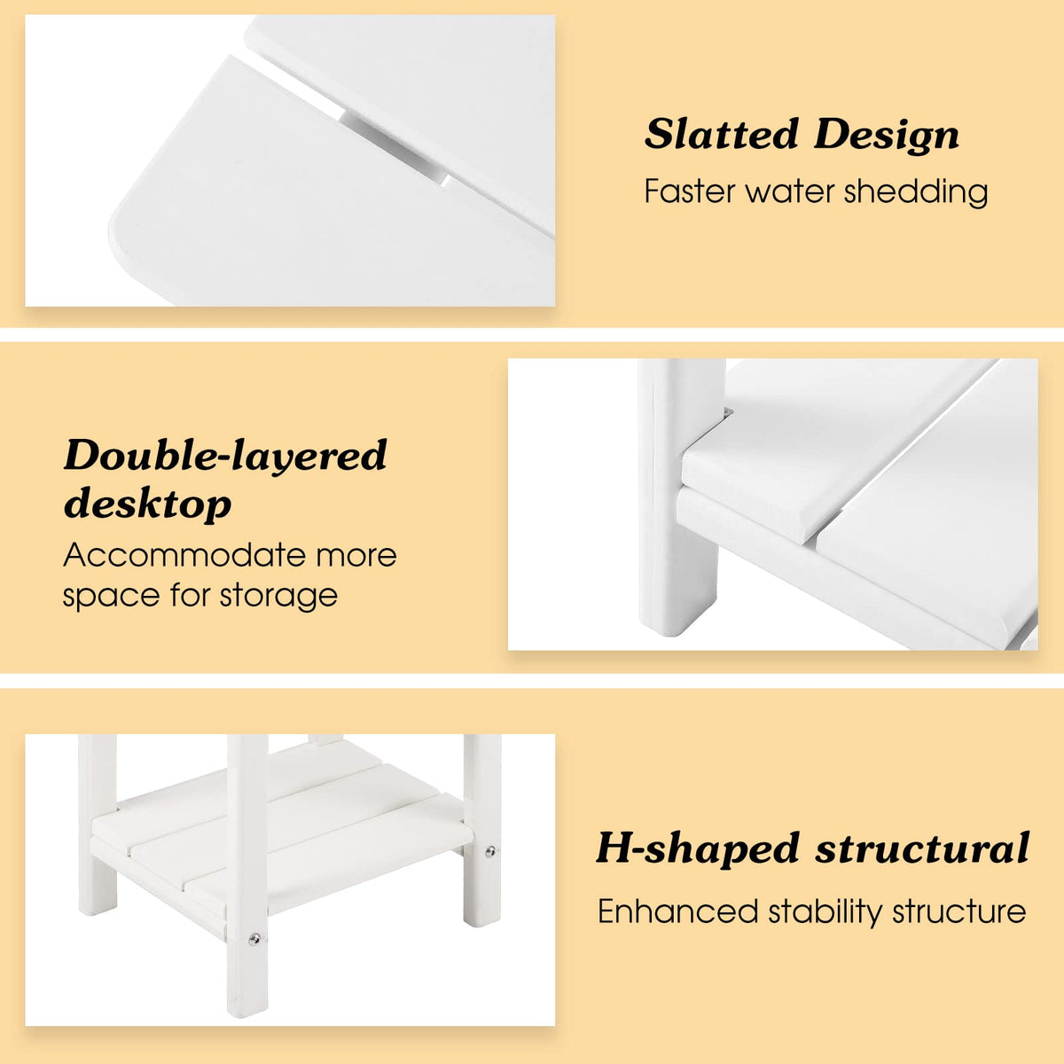 Apolimi Adirondack side table easy assembly with included hardware